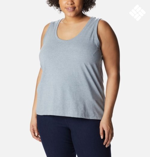 Women's Columbia Sapphire Point Tanks Grey | Plus Size CA-V1653